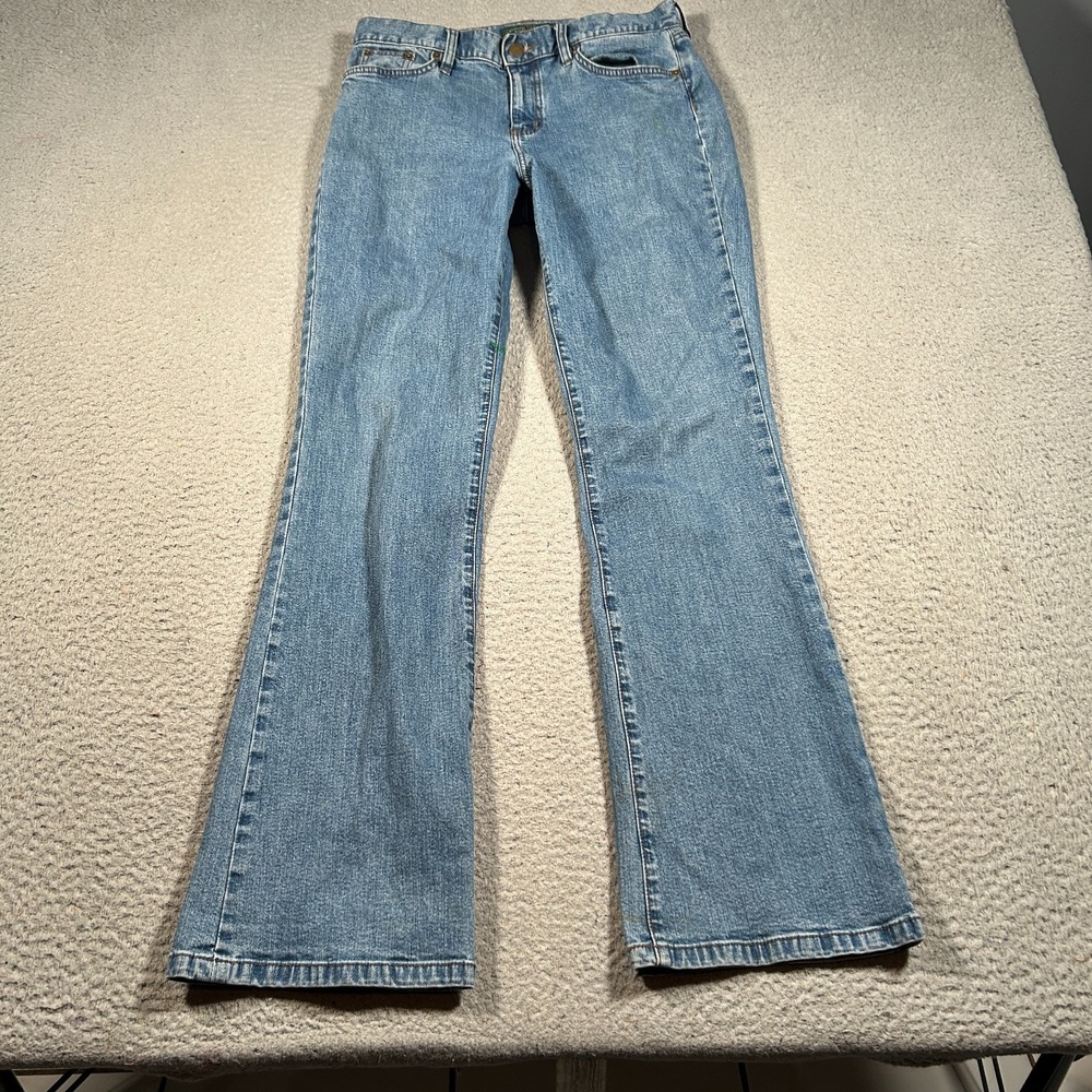 Lauren Ralph Lauren Bootcut Jeans Womens 6 30x30 Blue Denim Classic Fit Mid Rise